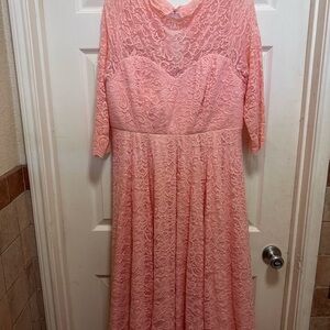 Torrid Midi Lace Illusion Dress